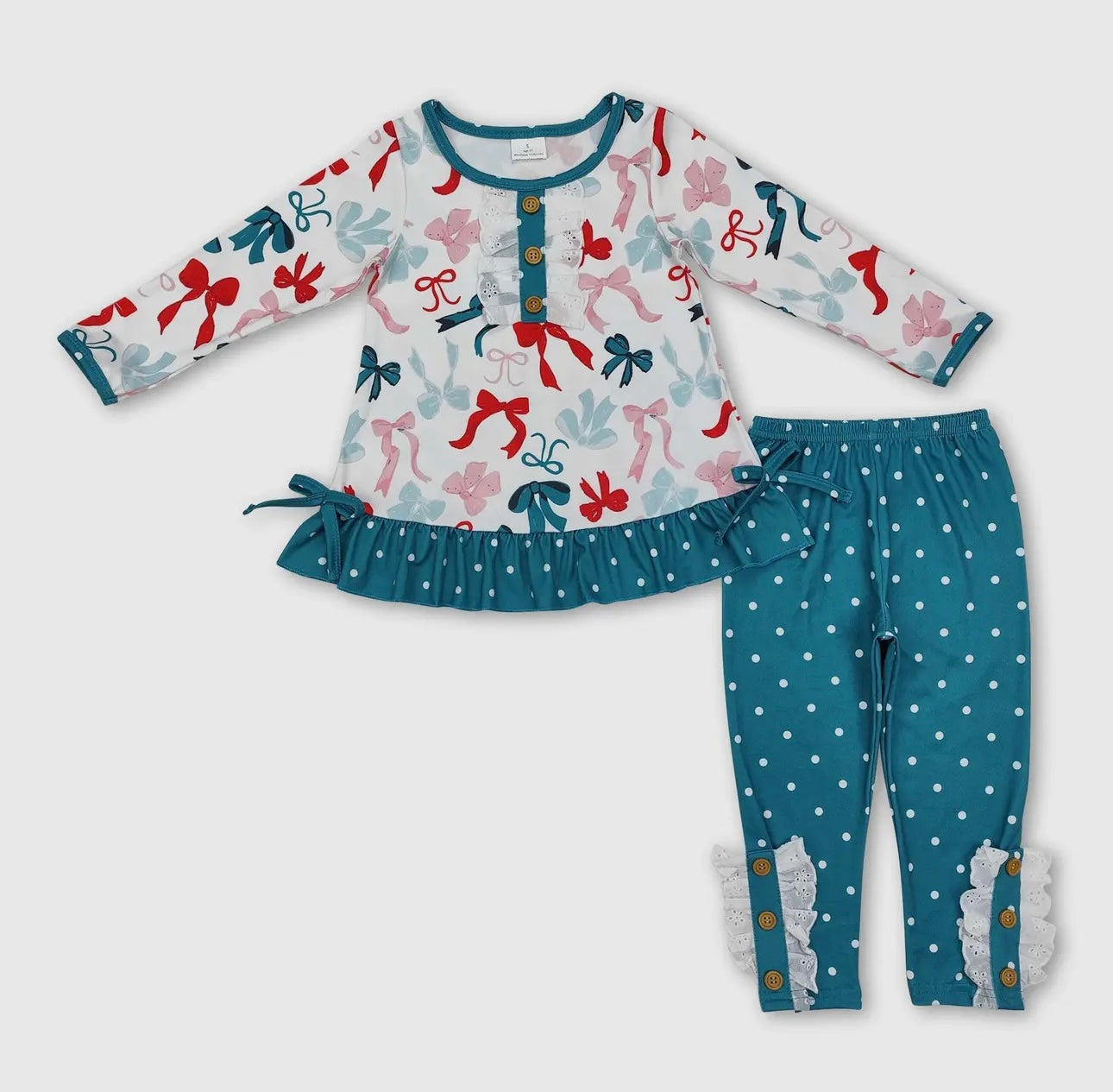 ruffle bow pant set