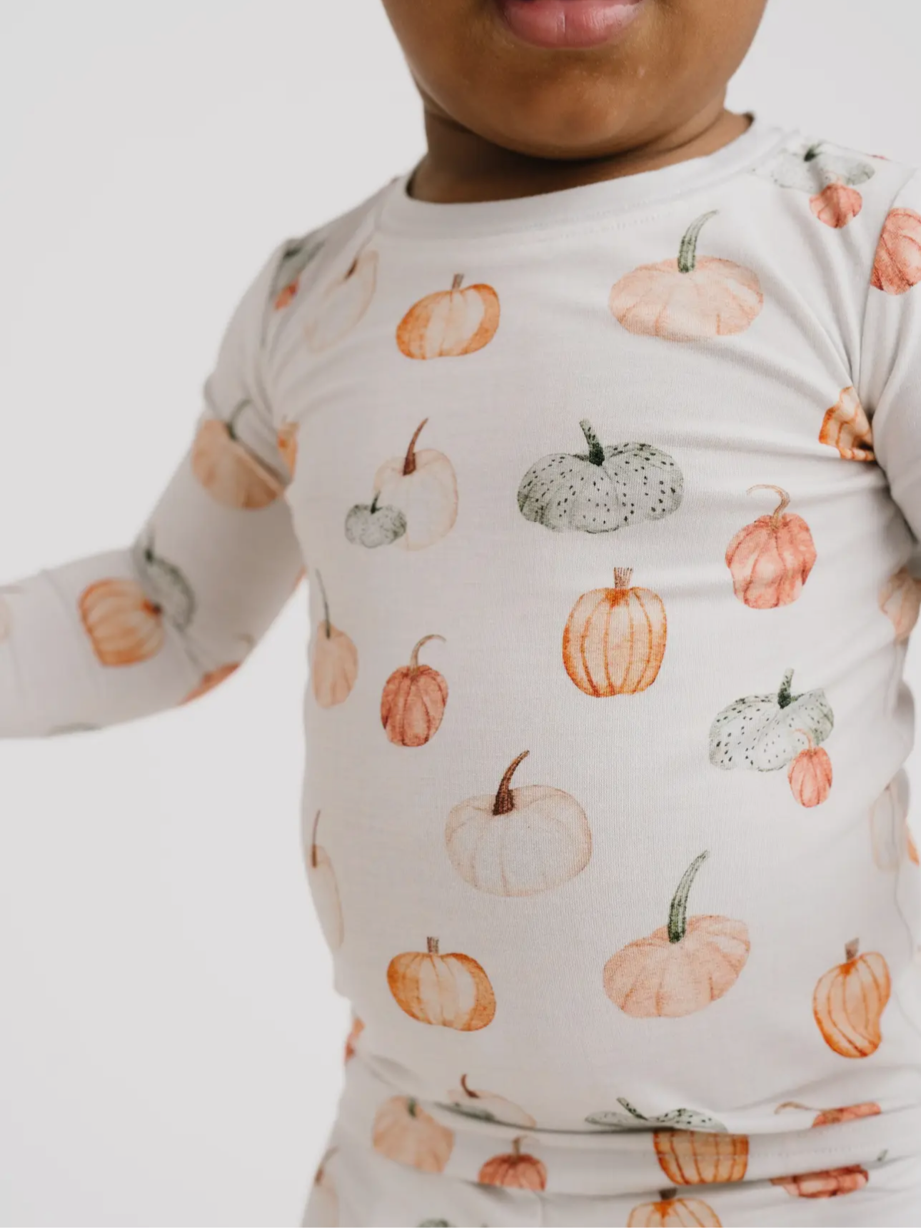 autumn pumpkins bamboo pant set