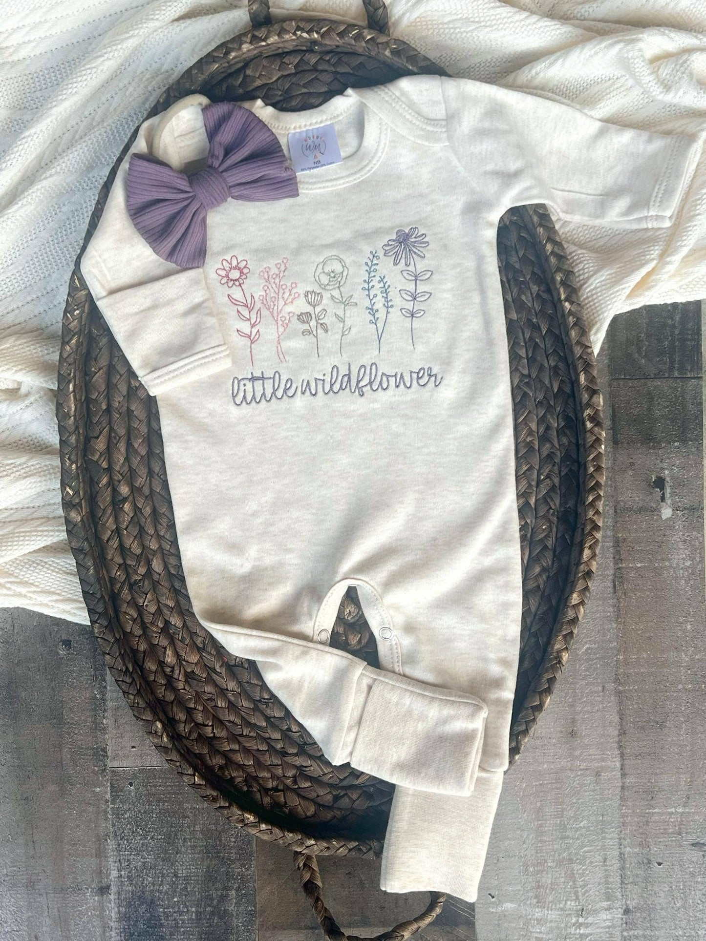 Little Wildflower Embroidered Romper