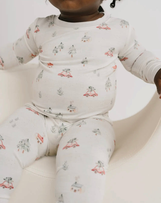 cozy christmas bamboo pant set