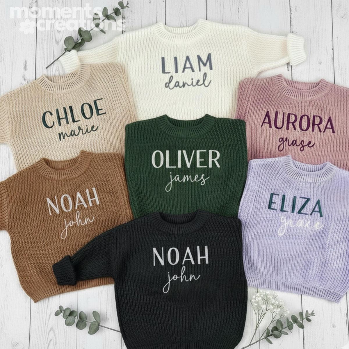 embroidered knit sweaters