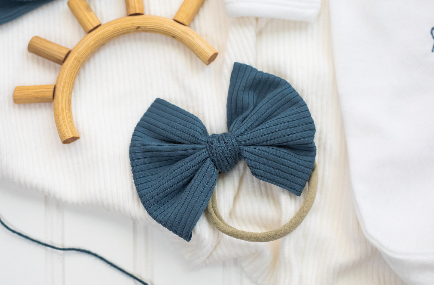 Heaven Sent - Blue Embroidered Romper