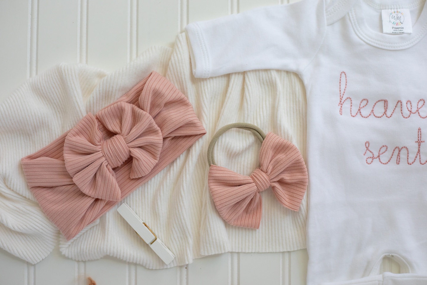 Heaven Sent - Pink Embroidered Romper