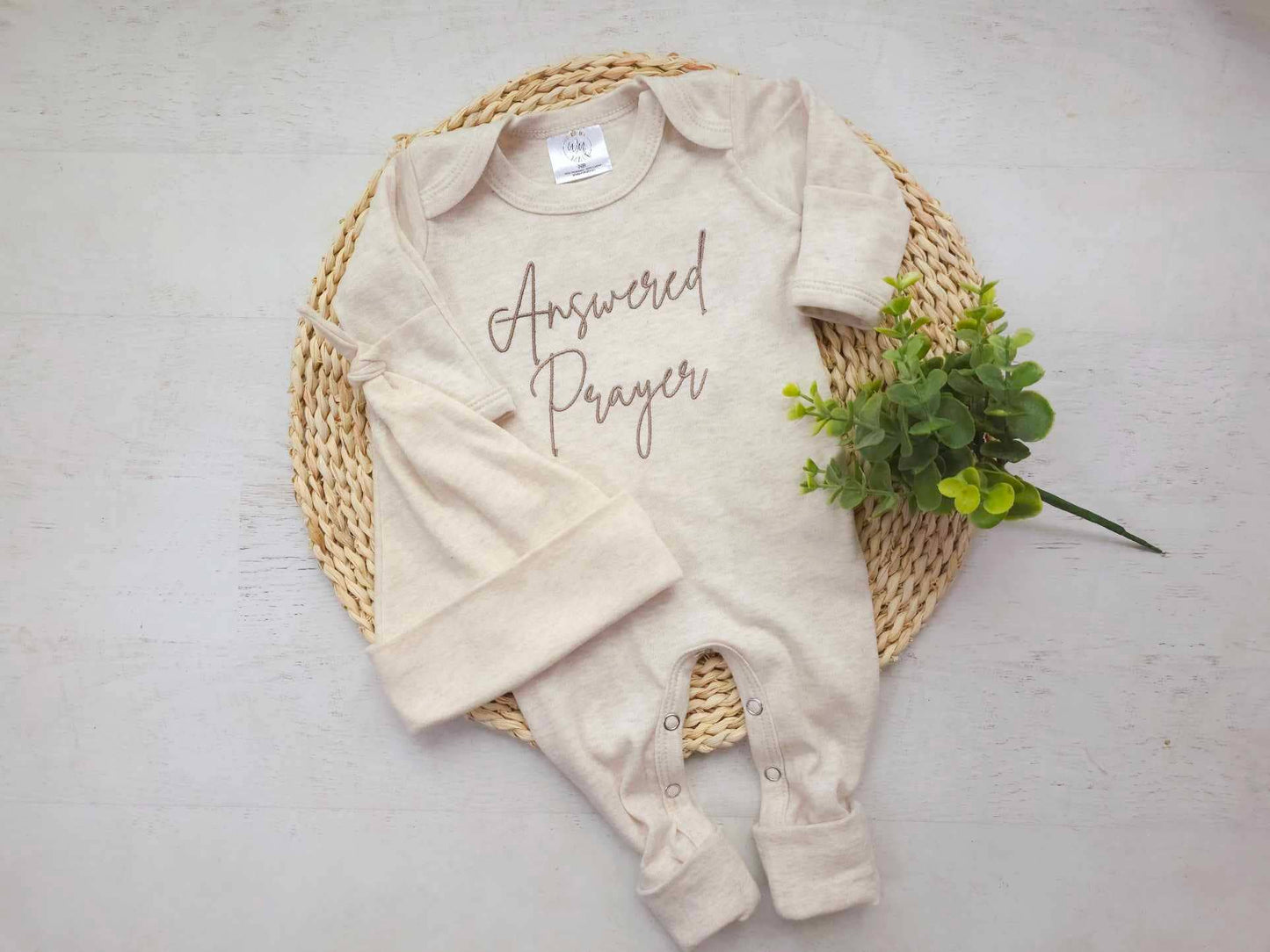 Answered Prayers Embroidered Romper