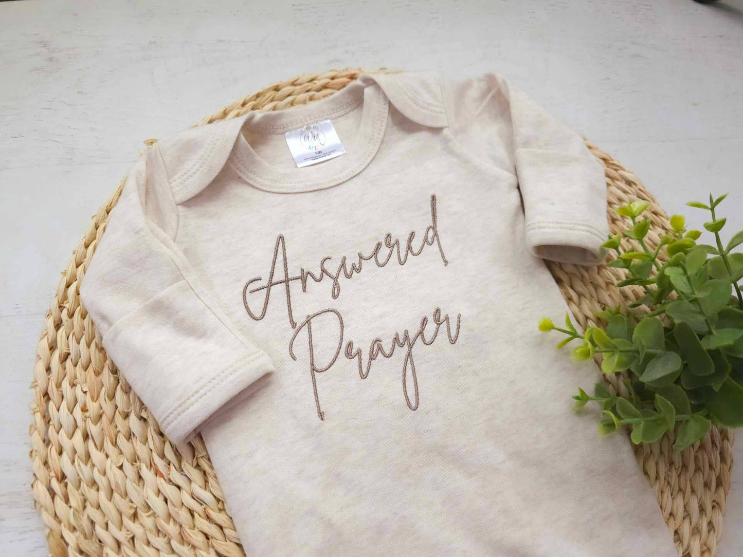 Answered Prayers Embroidered Romper