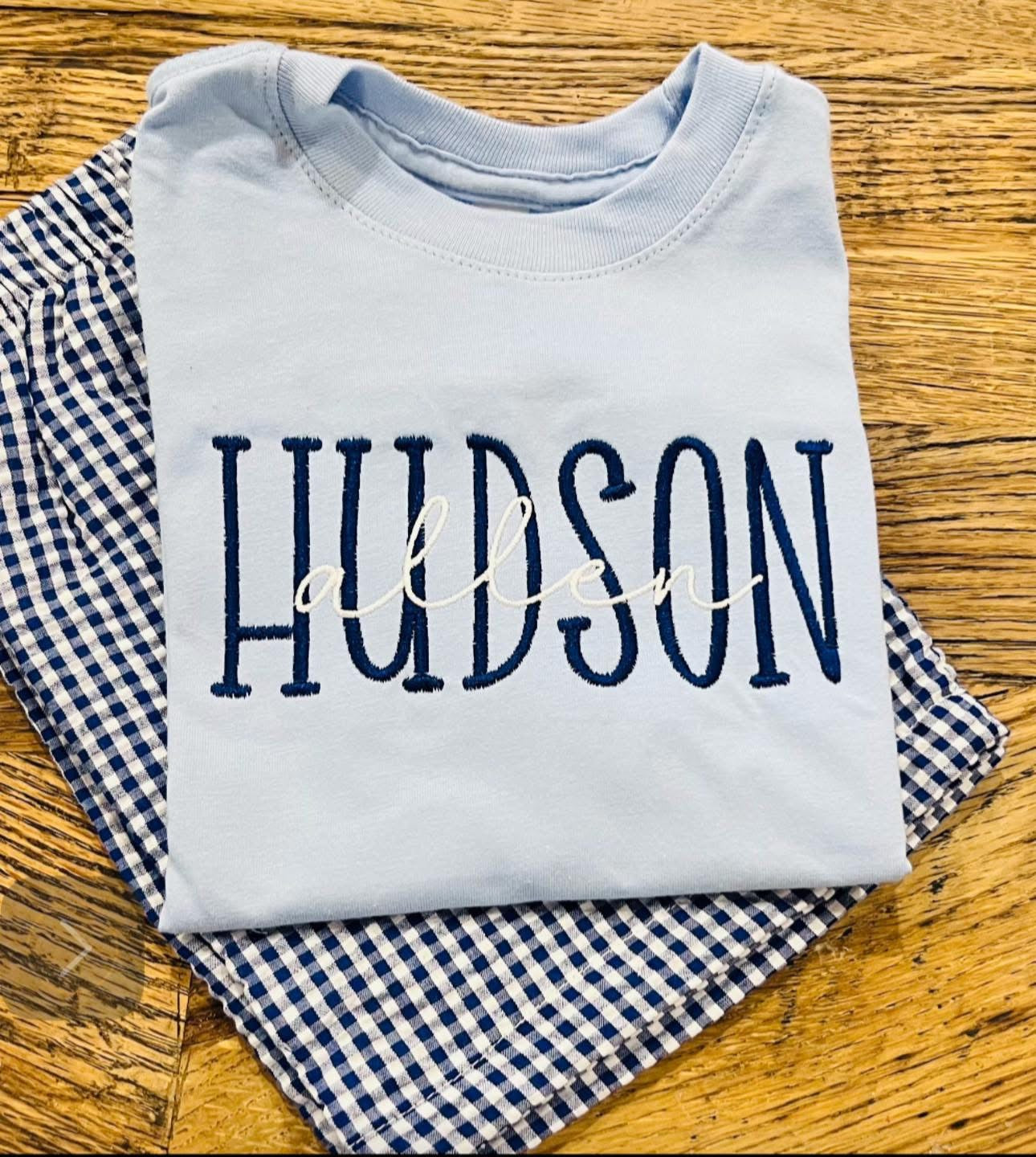 boys tee + shorts personalized