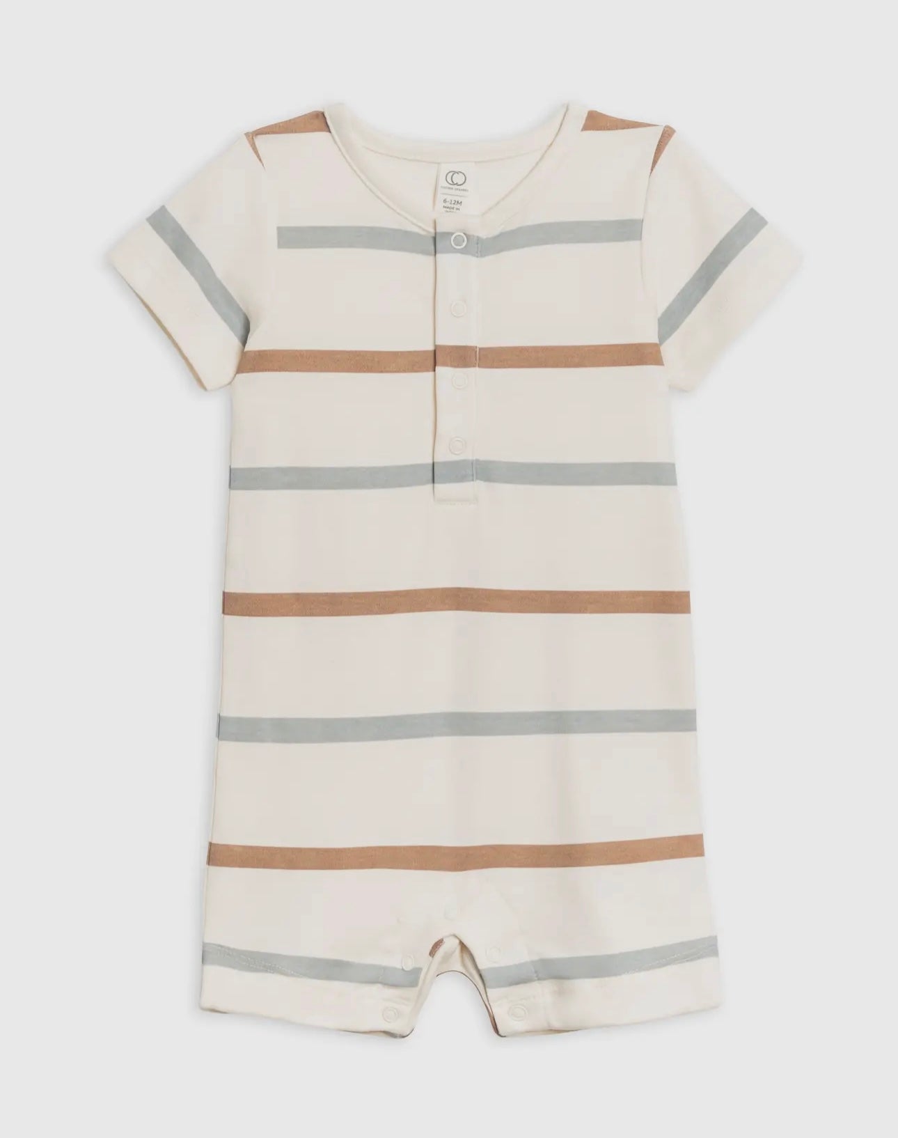 Short Sleeve Stripped Romper