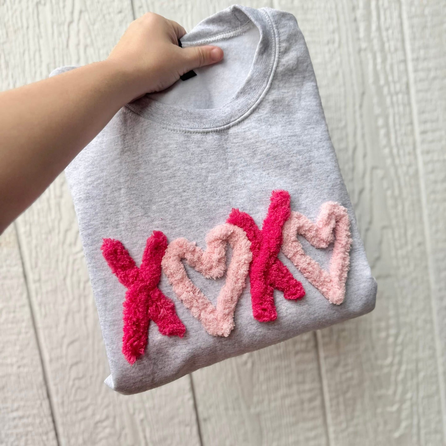 xoxo chenille sweatshirt