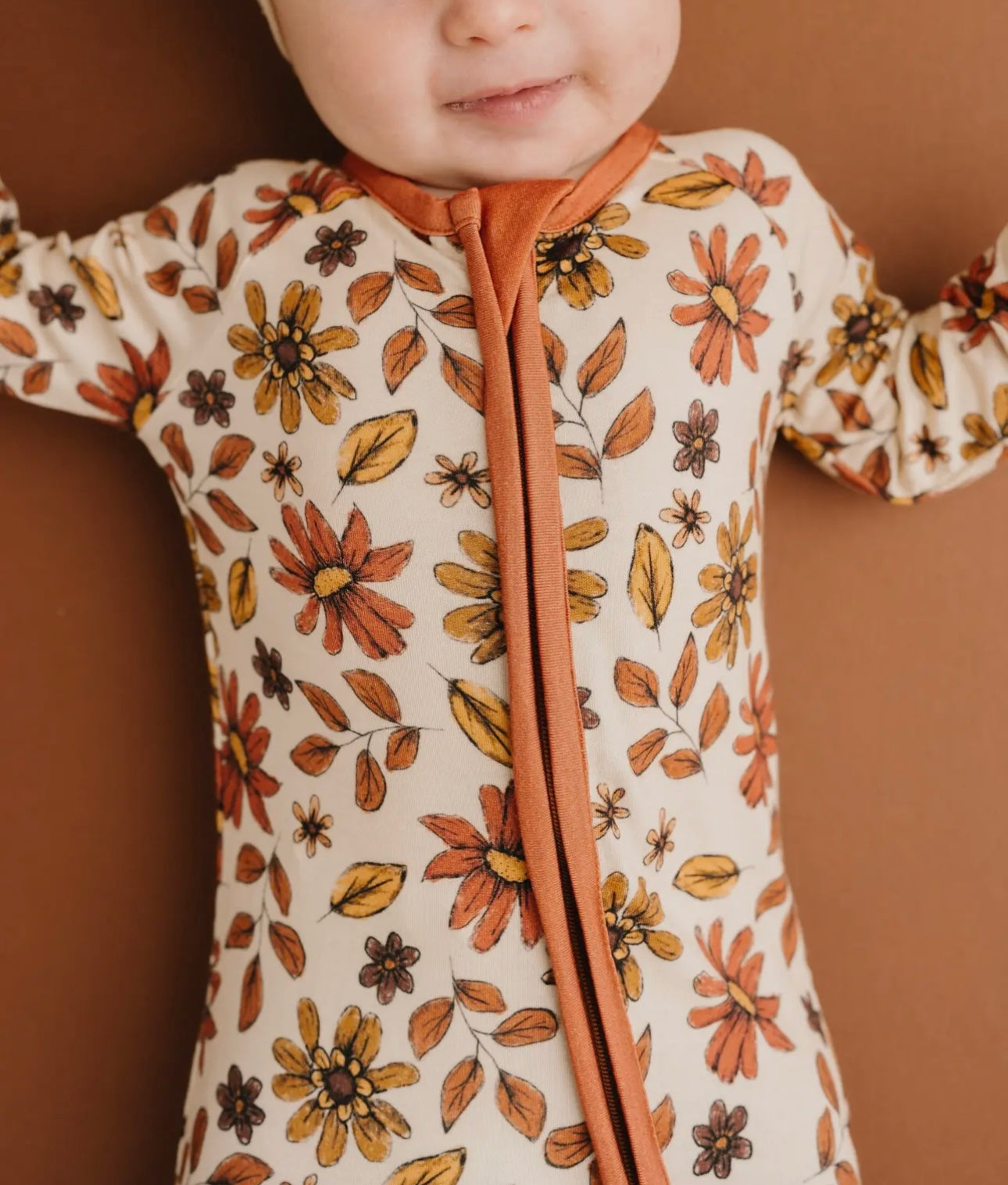cozy fall floral bamboo zippy