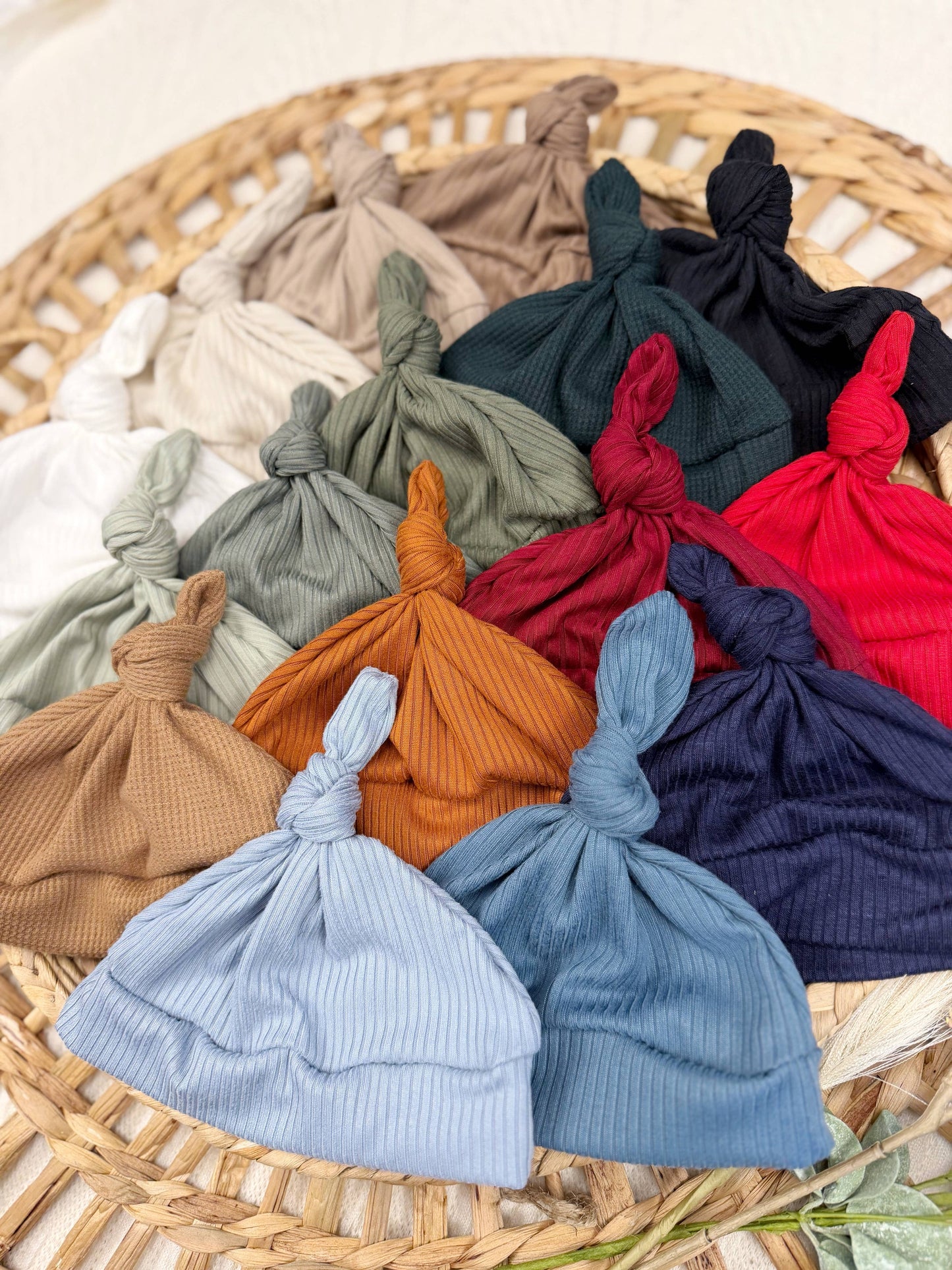 Baby Hats Knotted Solid Colors