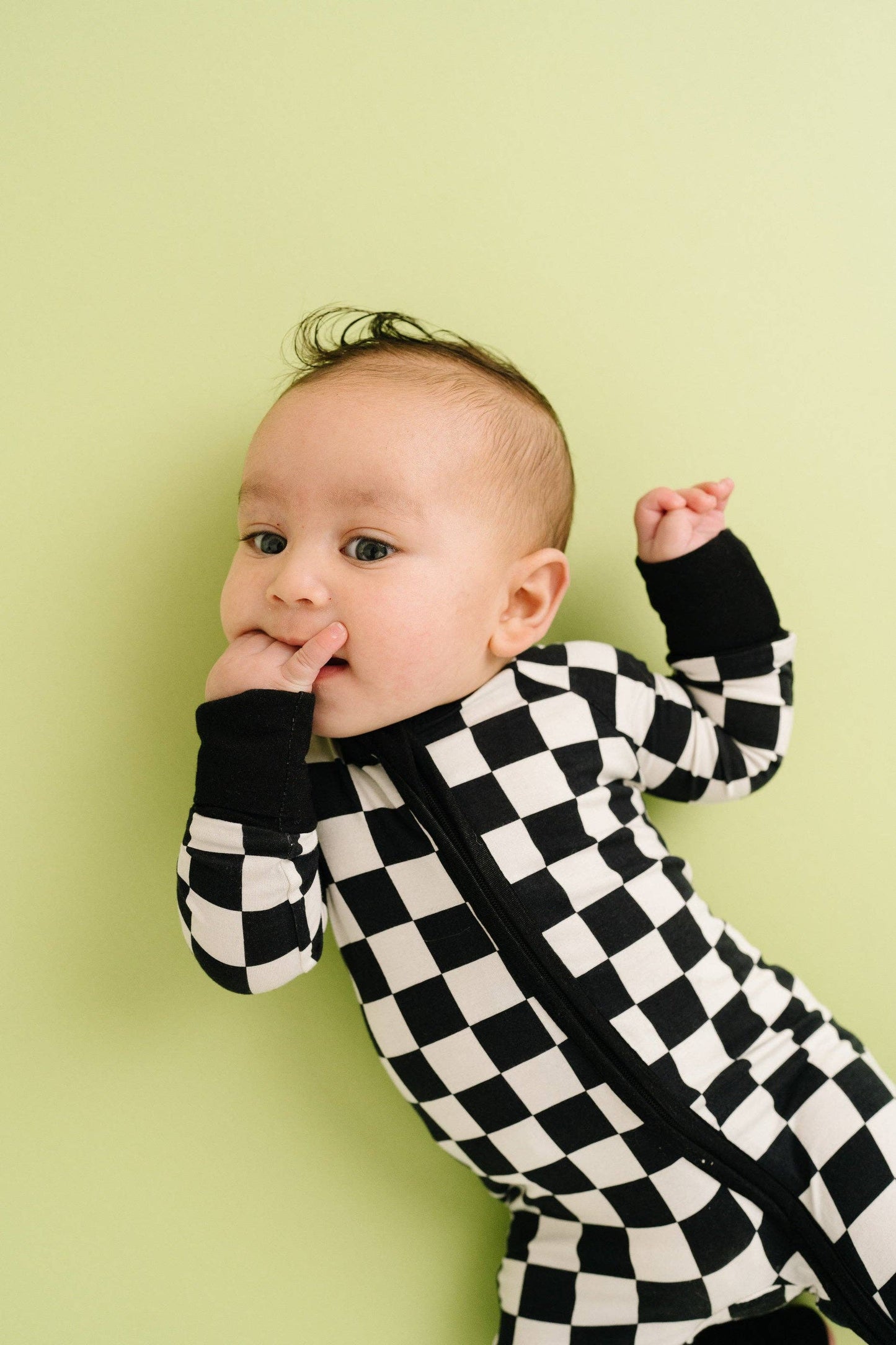 Black Checkered Bamboo Zippy