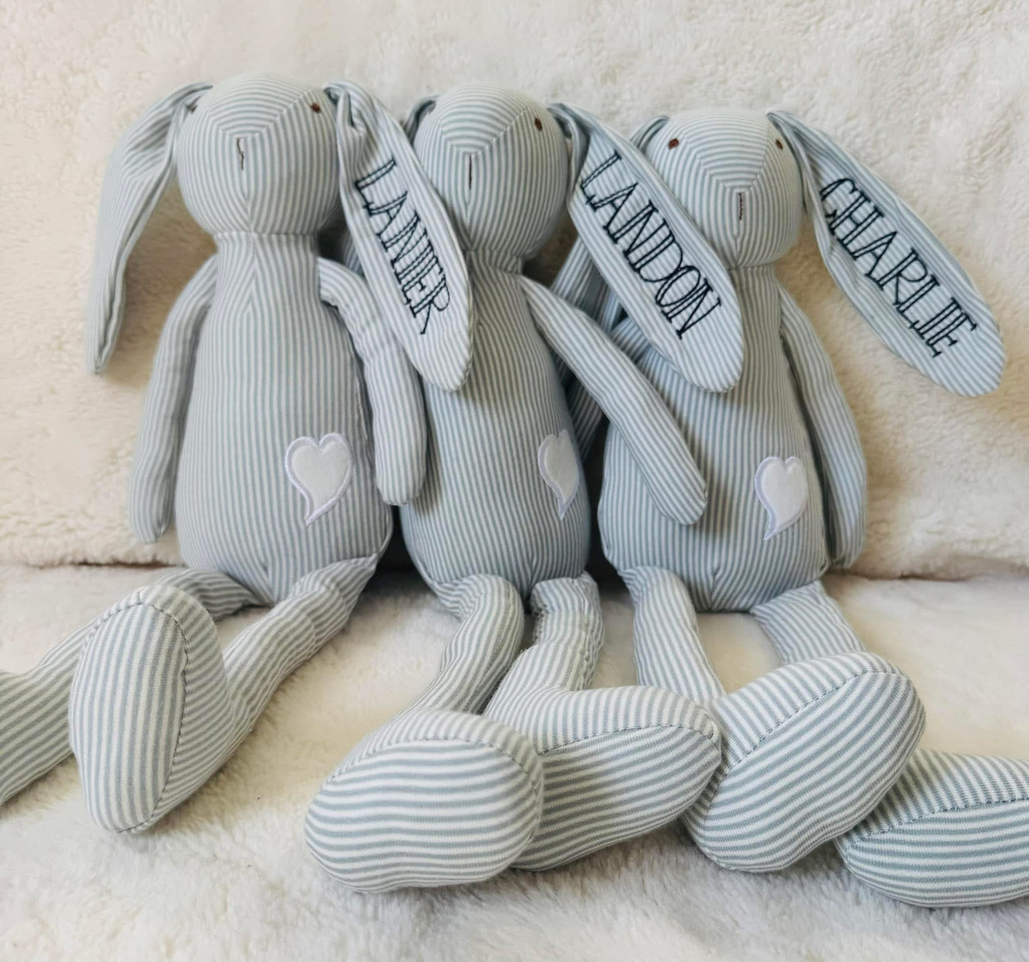 embroidered bunnies