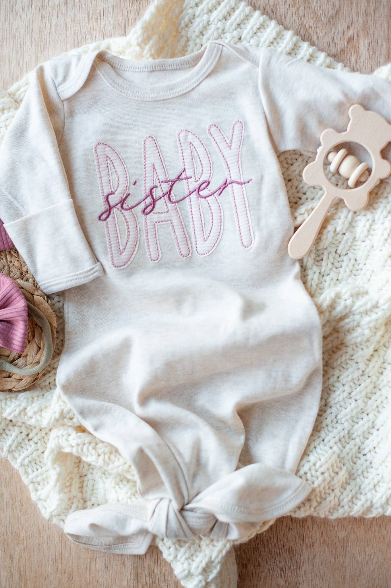 Knot Gown Pink Baby Sister