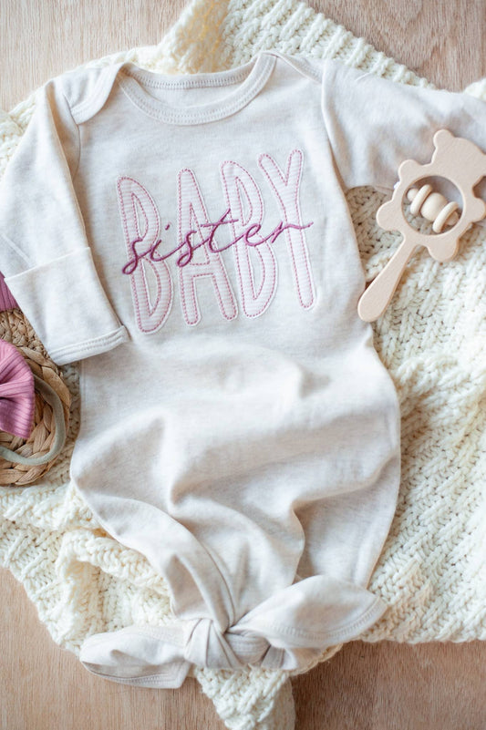 Knot Gown Pink Baby Sister