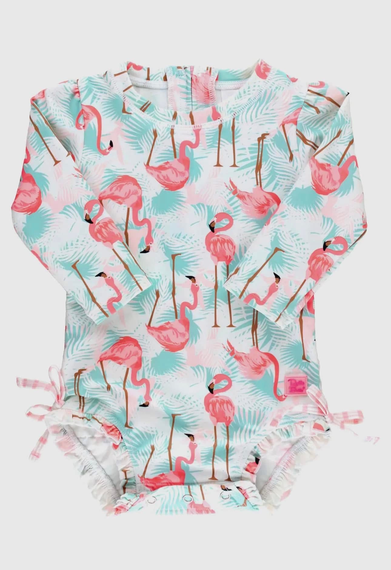 flamingo rash guard one piece swim