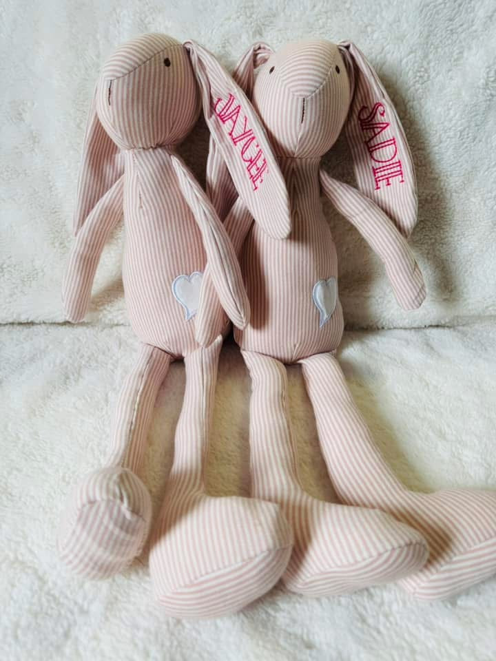 embroidered bunnies