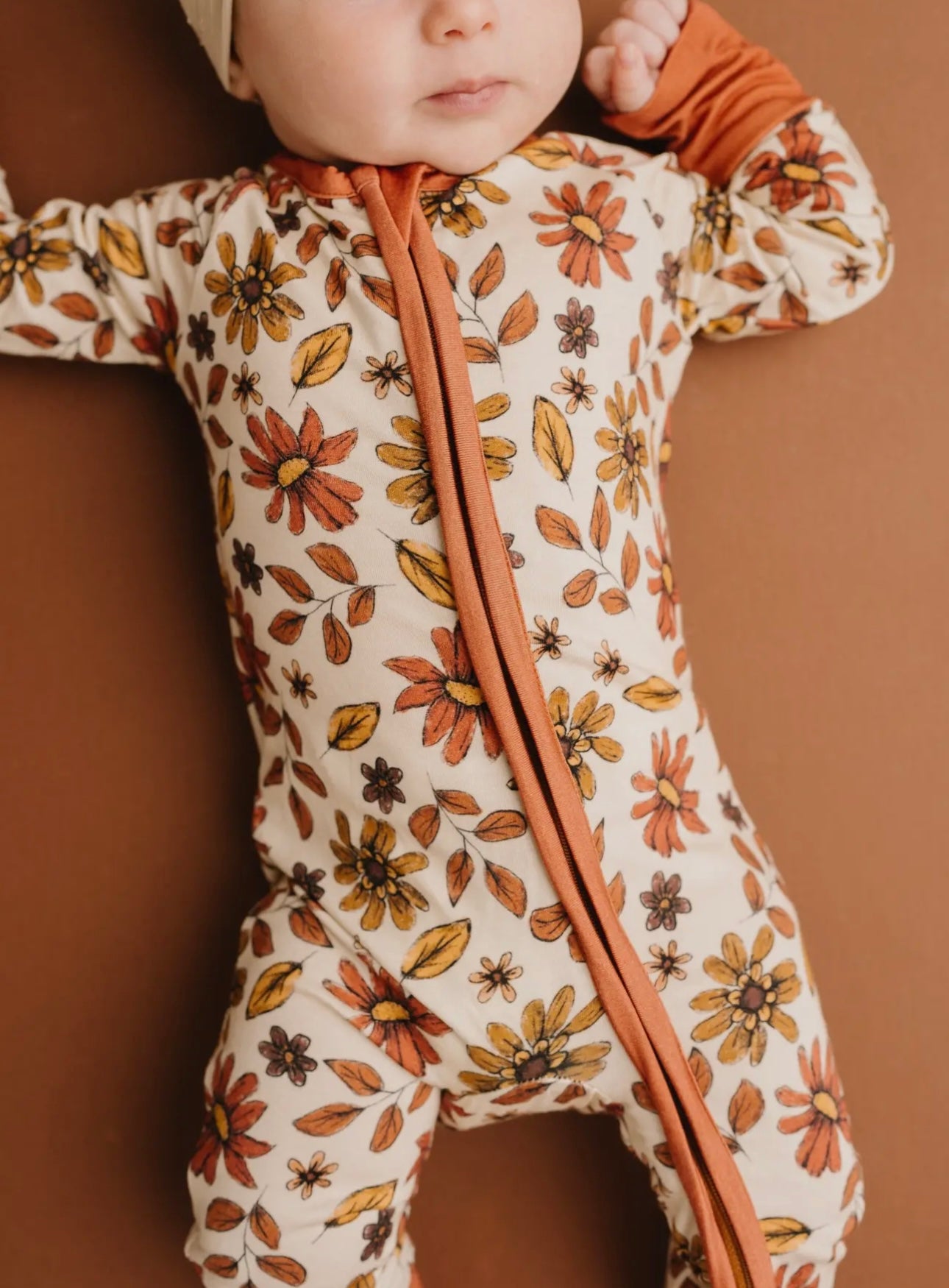 cozy fall floral bamboo zippy
