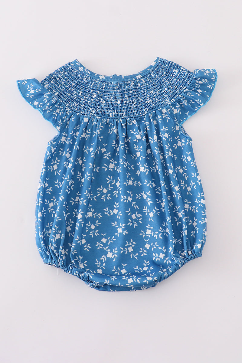 blue floral smocked collection