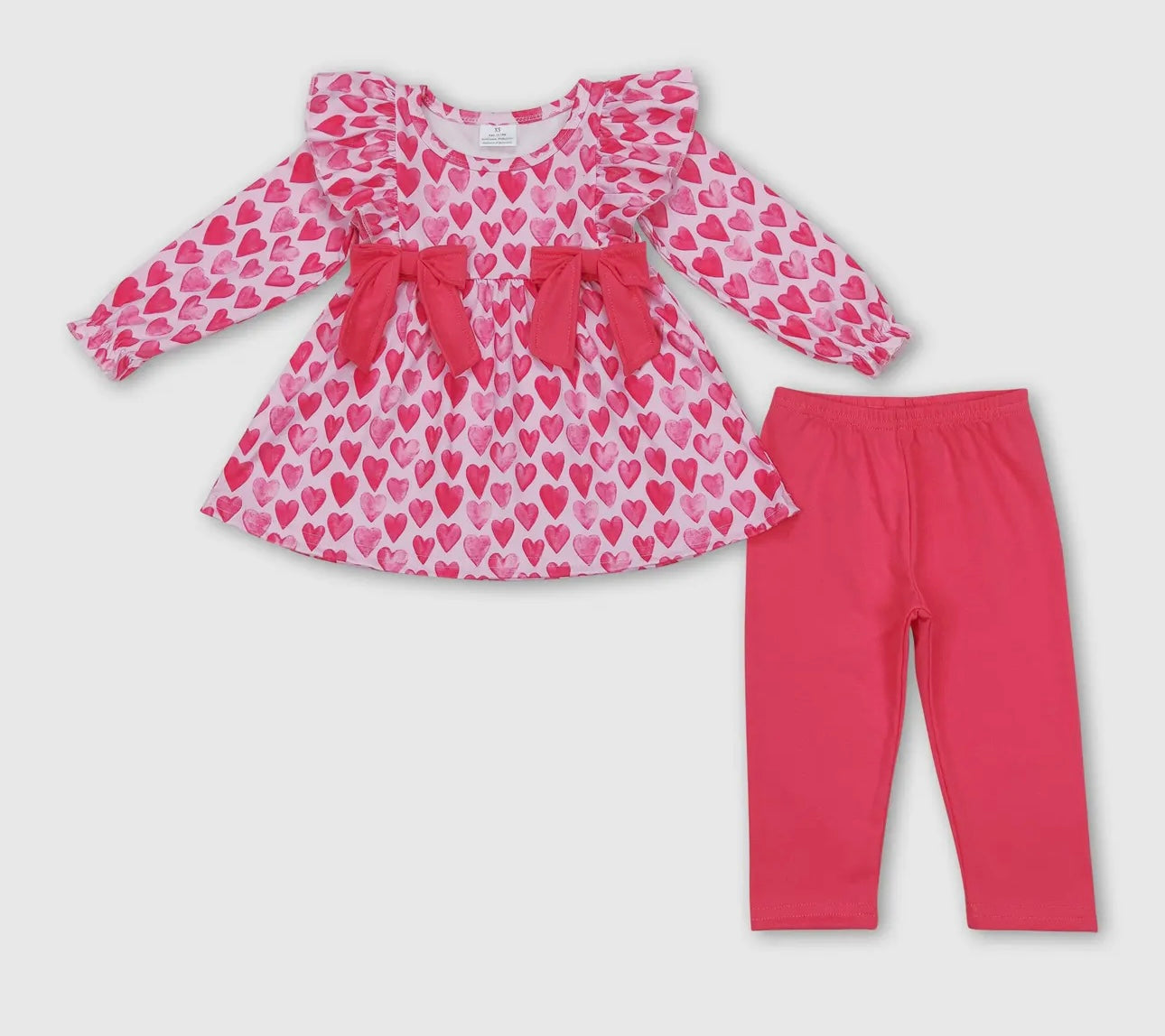 hand drawn hearts pant set