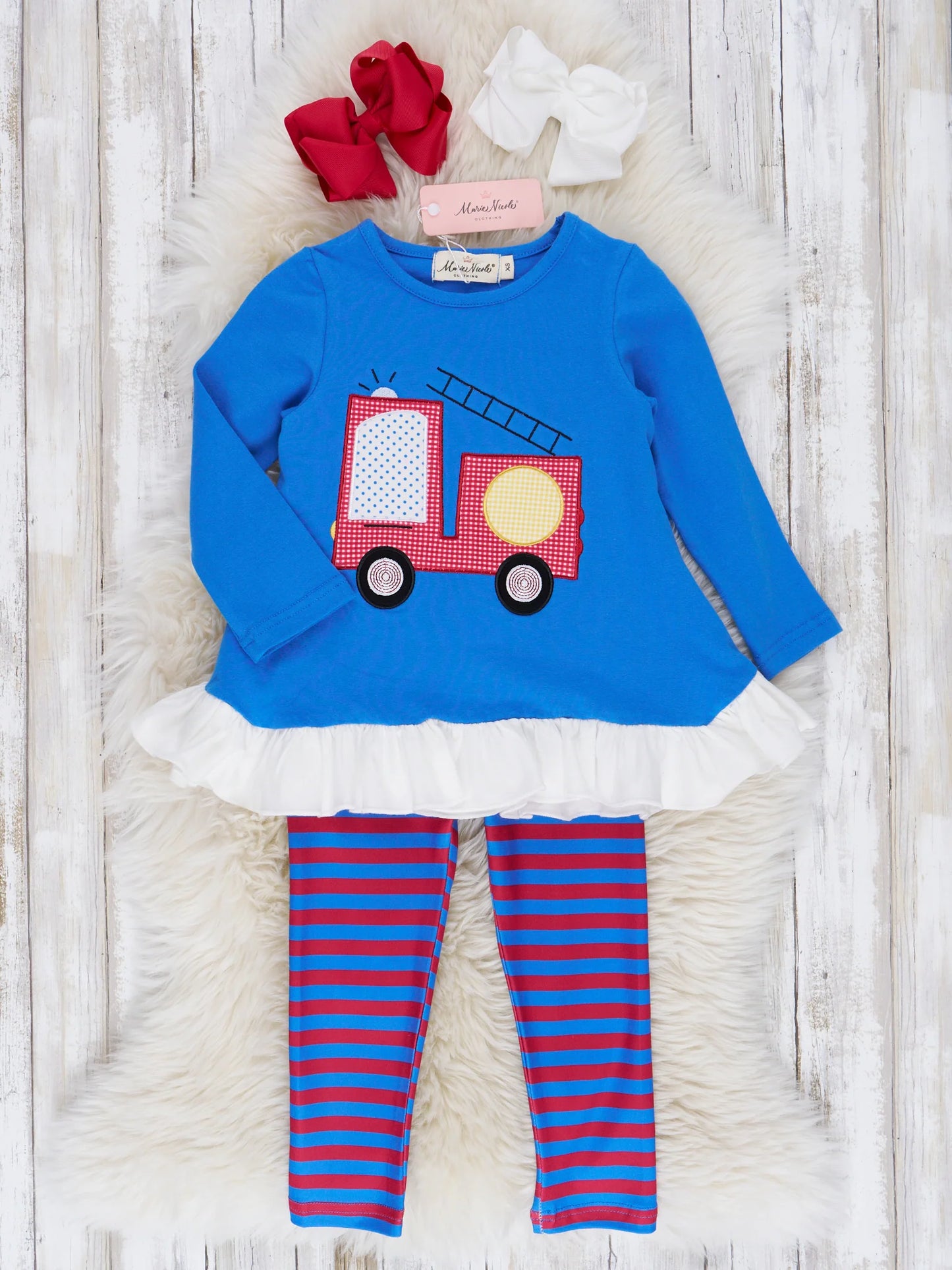 fire ruffle pant set