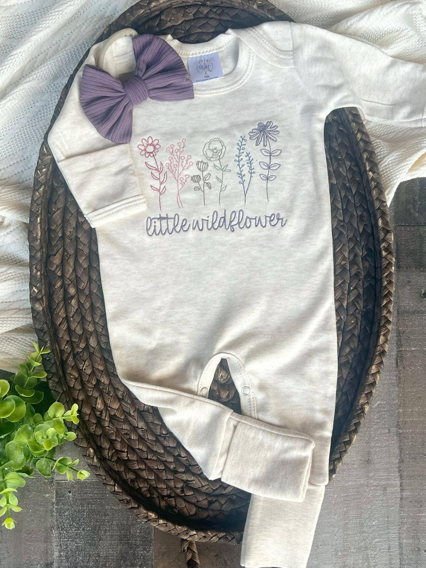 Little Wildflower Embroidered Romper