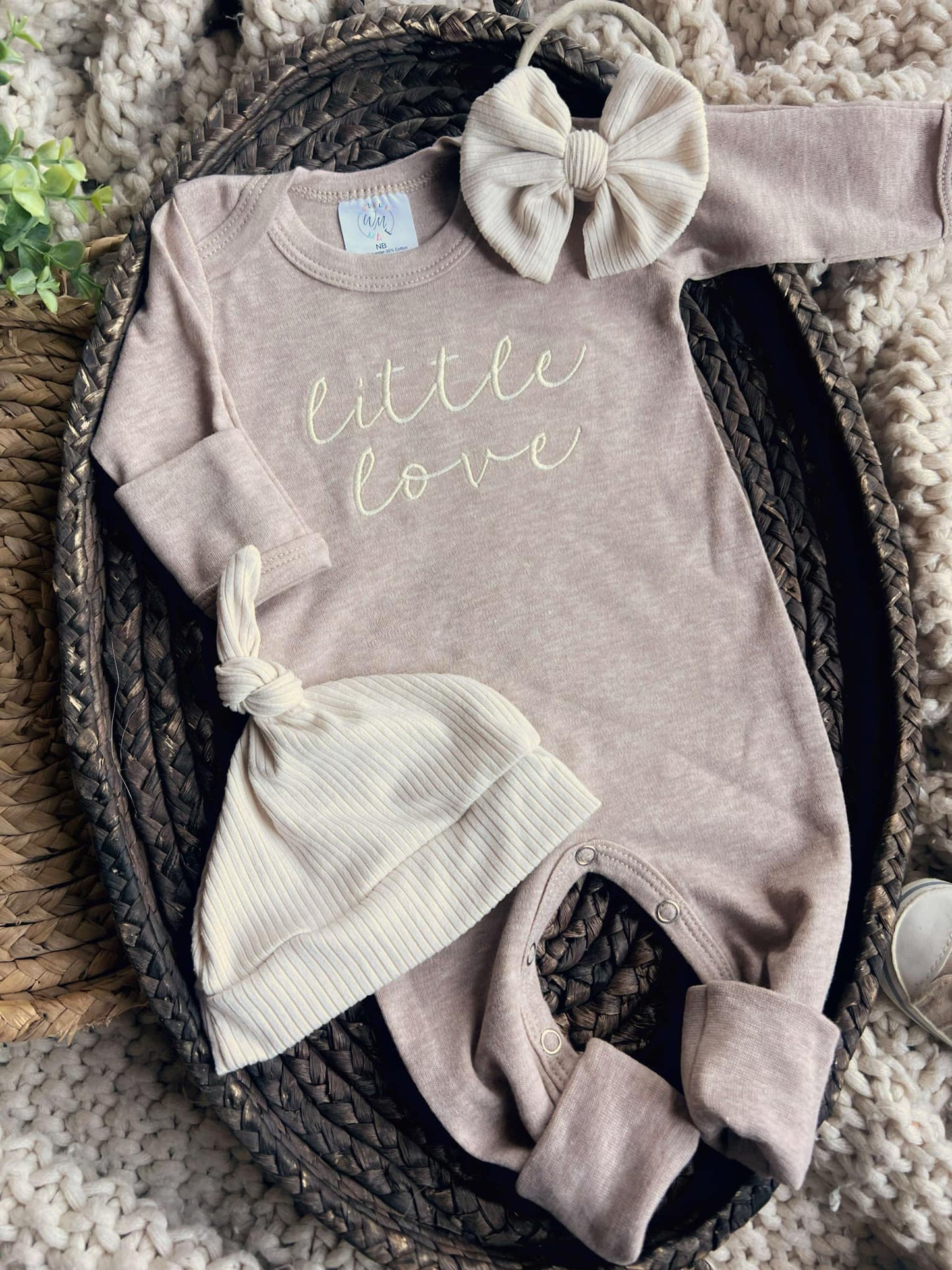 Little Love Embroidered Romper