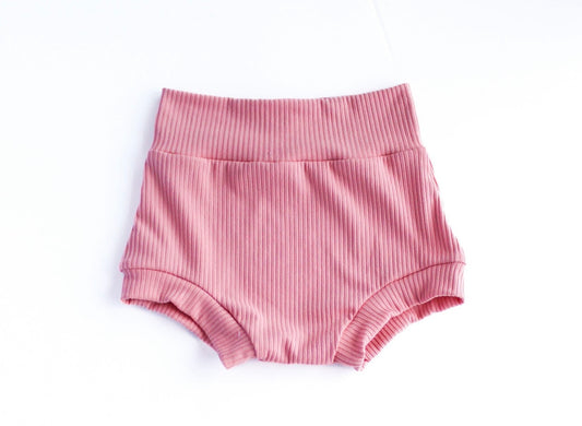 blush pink ribbed bummies