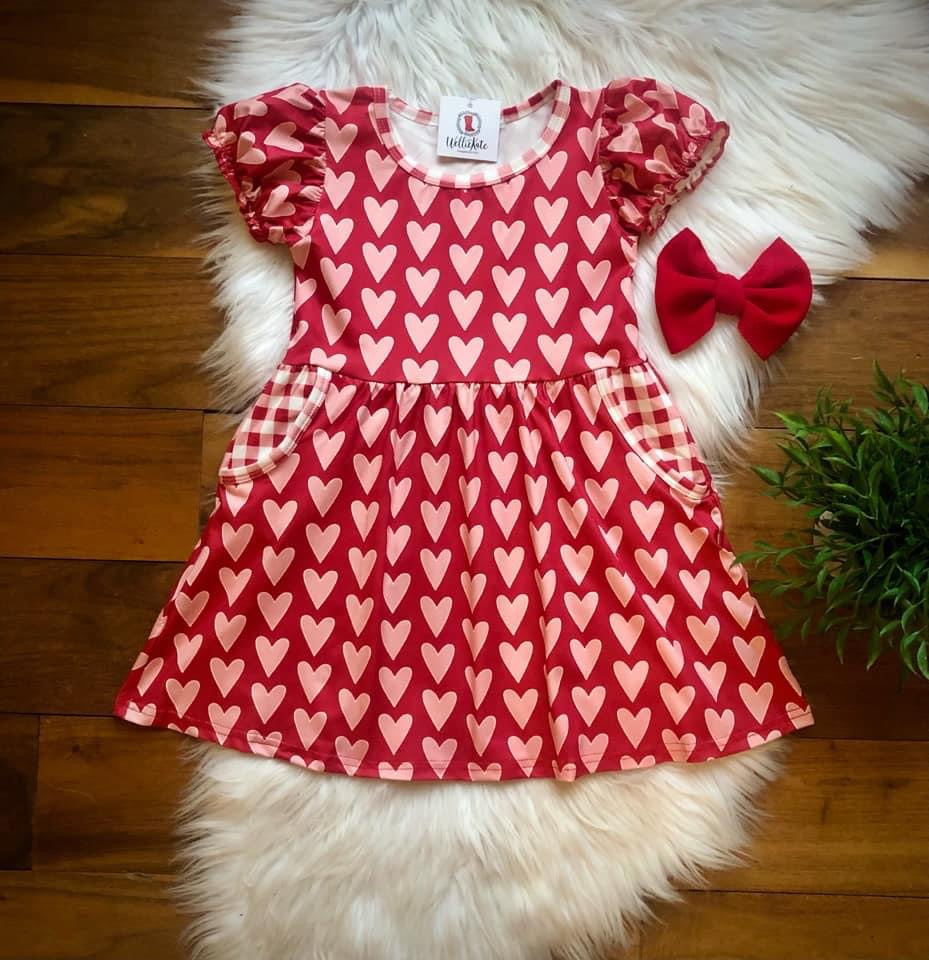 short sleeve valentines dress