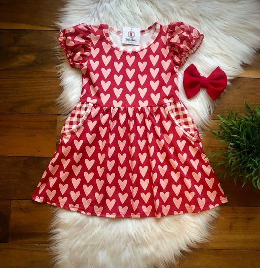 short sleeve valentines dress